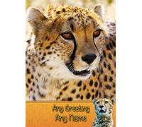 Personalised Cheetah Greeting Card (Birthday, Mothers Day, Fathers Day, Christmas, Blank) - Custom Card for Him Her Male Female Family Kids