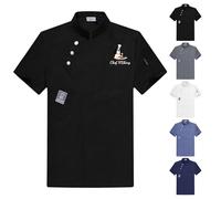 Personalised Chef Coat for Men, Custom Chef Jacket with Embroidery Text & Logo Printing, Chef Work Uniform Shirt Customizable (Printing A)