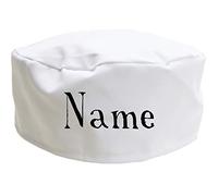 Personalised Chef Hat Skull Cap - Kitchen Uniforms for Cooks and Bakers (Child) White