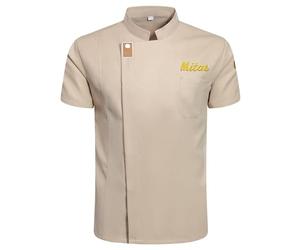 Personalised Chef Jacket for Men Women, Custom Embroidered Short Sleeve Chef Coat, Breathable Professional Chef Shirt for Restaurant Kitchen Work Uniform