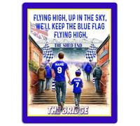 Personalised Chelsea Metal Wall Sign, Father & Son Vintage Retro Football Club Plaque, Match Day Keepsake, Man Cave Home Bar Decor Birthday Father's Day Gift - FF06