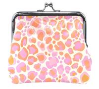 Personalised Chic Dots Pink Cute Leather Kiss Lock Card Change Purse for Coins Chic Spots Pink One Size, Chic Spots Pink, One Size, Classic