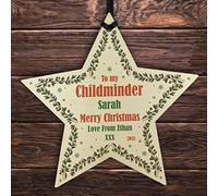 PERSONALISED Childminder Gift For Christmas Hanging Bauble Thank You Gift Keepsake