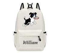 Personalised Children's Backpack, Custom Kids Backpack with Name, School Bag for Boy & Girl, Child Backpack for School & Travel, Small Kids Rucksack with Retro Video Game Style 36cm×26cm (Beige)