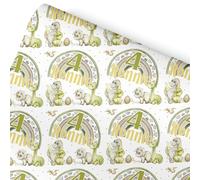 Personalised Children's Birthday Wrapping Paper - Dinosaur Design with Custom Name - Perfect for Dino Lovers