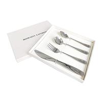Personalised Children's Cutlery Set Engraved Kid Knife Fork Spoon 4pcs Stainless Steel Kids Toddler Cutlery Set Gift with Any Name with Gift Box for Christmas Hand Finished in UK (Bear)