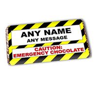 Personalised Chocolate Bar - Your Choice of Text! - Happy Birthday, Anniversary, Congratulations, Thank You - Birthday Gift Present Idea - Design 4 - Emergency 2