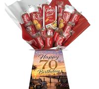 Personalised Chocolate Bouquet Made with Biscoff - Birthday Gift Hamper | Biscoff Gift Box with Personalised Message - Handmade Birthday Present for Him or Her, Carefully Packed and Ready to Give