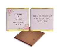 Personalised Chocolate Wedding Favours, Personalized Chocolates, Custom Party Favours, Minimalist Pink Floral, Wedding gift Design Code:WR21