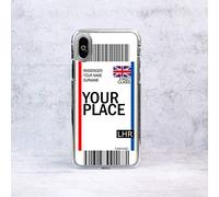 Personalised Choose Any Place Country Plane Ticket Phone Case/Cover Compatible with (iPhone 12/12 Pro)