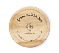 Personalised Chopping Board Cheese Board Christmas Wedding Anniversary Housewarming Mothers Day Engraved Wooden Gift for Xmas Home Family Grandma Wife Mum (Cake)