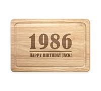 Personalised Chopping Board Date Upwards Happy Birthday Message Any Name Wooden Meat Serving Board Custom