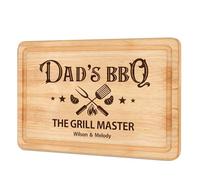 Personalised Chopping Board Fathers Day Dad Gifts for Dad Grandpa from Daughter Son Engraved BBQ Cutting Board Custom Chopping Board Gifts for Father's Day Birthday Christmas(Design 1)