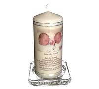 Personalised Christening Candle for Twins Personalised Photo Candle Present