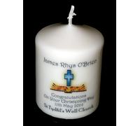 Personalised Christening Candle Gift customised with Your own Words