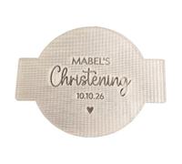 Personalised Christening Fondant Embosser - Custom Name & Date Cake Stamp for Cupcakes, Cakes & Celebration Desserts