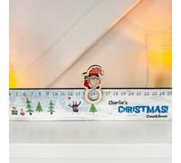 Personalised Christmas Advent Countdown Slider- Christmas Tree design, Festive Holiday Decoration, Holiday Countdown