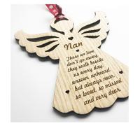 Personalised Christmas Angel Tree Bauble Decoration Xmas Memorial Mum Dad Mam Mom Father Mother Nan Grandad Any Name Missing You At Xmas (Those We Love)