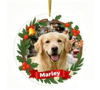 Personalised Christmas Bauble 2025 Custom Pet Dog Ornament for Christmas Tree Hanging Decorations Customised Xmas Photo Ornaments Gifts (dog1)