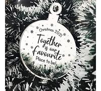 Personalised Christmas Bauble For Family Favourite Place Engraved Decoration