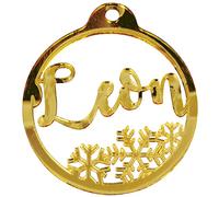 Personalised Christmas Bauble Glamour Mirror Effect Pendant Glassy Gift Any Name Hanging Tree Decoration Xmas Acrylic Decor (Gold)