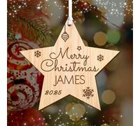 Personalised Christmas Baubles Custom Christmas Tree Decorations Man Christmas Ornaments Keepsake Decoration Gift for Lover Family Couples Girls Babys Our First Xmas Bauble at 2025 (Star)