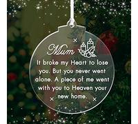 Personalised Christmas Baubles Memory Christmas Bauble 2025 Xmas in Heaven Xmas Tree Decorations Custom Keepsake Remember a Love One Acrylic Ornaments (Candles)