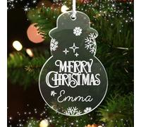 Personalised Christmas Baubles, Personalised Christmas Tree Decorations 2025, Custom Xmas Baubles, Xmas Ornament for Tree, Gifts for Family Kids Mom Dad Friends(Snowman)