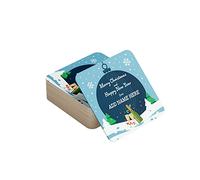 Personalised Christmas Beer Mats & Drink Mats - Set of 48 Custom Coasters - Perfect for Home Bars & Xmas Parties - Recyclable Cardboard - Ideal Table Decorations & Gifts - Add Your Own Text