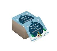 Personalised Christmas Beer Mats & Drink Mats - Set of 96 Custom Coasters - Perfect for Home Bars & Xmas Parties - Recyclable Cardboard - Ideal Table Decorations & Gifts - Add Your Own Text