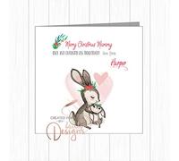 Personalised Christmas Card First 1st Christmas As My Mummy Mum Our First Xmas Together Also Gran Granny Grandma