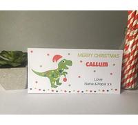 Personalised Christmas Card Money Gift Wallet Vouchers Cash Dinosaur Son Grandson Nephew