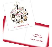 Personalised Christmas Card Packs Write Your Own Easy Custom Message Simple and Elegant Xmas Cards by Paper Themes - Bauble Elements