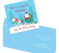 Personalised Christmas Card Packs Write Your Own Easy Custom Message Simple and Elegant Xmas Cards by Paper Themes - Unicorn
