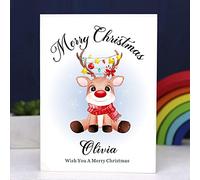 Personalised Christmas Cards 2024 Christmas Cards Funny Xmas Card for Kids Boys Girls Daughter Xmas Santa Gift for Keepsake Cards for Granddaughter Family Friends with Envelope(Design 1)