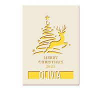 Personalised Christmas Cards 2025 Merry Christmas Card Gifts Xmas Gifts Greeting Cards Laser Paper Cut Christmas Card for Granddaughter Husband Wife Daughter Grandson (Gold)