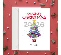 Personalised Christmas Cards for Family Members 2025 Christmas Card Keepsake Cards Xmas Santa Gift for Daughter Granddaughter Kids Boys Girls(Design 3)