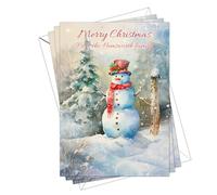 Personalised Christmas Cards pack of 10 A5 size with white envelopes. DLX 085