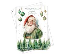 Personalised Christmas Cards pack of 10 A5 size with white envelopes. DLX 103