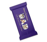 Personalised Christmas Chocolate Bar Custom Name Secret Santa Gift, Nice List Xmas Eve Stocking Filler Treats for Kids & Adults (Dad)