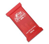 Personalised Christmas Chocolate Bar Custom Name Secret Santa Gift, Nice List Xmas Eve Stocking Filler Treats for Kids & Adults (Merry Christmas)