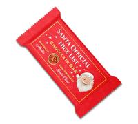 Personalised Christmas Chocolate Bar Custom Name Secret Santa Gift, Nice List Xmas Eve Stocking Filler Treats for Kids & Adults (Nice List)