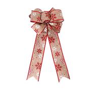 Personalised Christmas Decorations Christmas Bow Outdoor Decorations 43cm Large Christmas Tree Top Hat Bow Velvet Wreath Bow With Glitter Gold Decorations Christmas Wooden Christmas Tree (A, One Size)