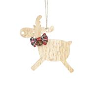 Personalised Christmas Decorations Wooden Cute Elk Deer Pendants For Christmas Wooden Xmas Tree Decorations Deer Christmas DIY Party Reindeer Home Decor Garden Decorations Bag Car Decoration Gift