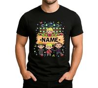 Personalised Christmas Edition Home Alone - Festive Christmas Clothing Gift Idea Merry Christmas Xmas Design Santa Winter Men's T-Shirt, black, L