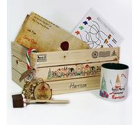 Personalised Christmas Eve Box Crate, Animals, Penguin Wooden Gift Box, Gift Set For One Includes Mug & Bauble with Name, Hot Chocolate Stirrer, Candy Cane, Santa Letter, Reindeer Food