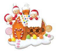 Personalised Christmas Gingerbread House 3 Faces
