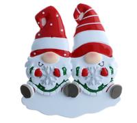 Personalised Christmas Gnome Family Decoration 2 Faces