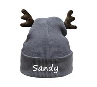 Personalised Christmas Hat,Custom Embroidered Plush Santa Hat,Festive Gift | Plush, polyester, 22×19cm, red/gray/green/dark green, custom embroidery, stretchy, gift-ready