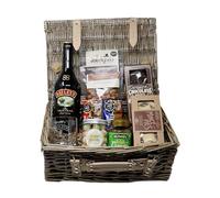 Personalised Christmas Irish Cream Liqueur Alcohol Hamper with Engraved Glass Tumbler
